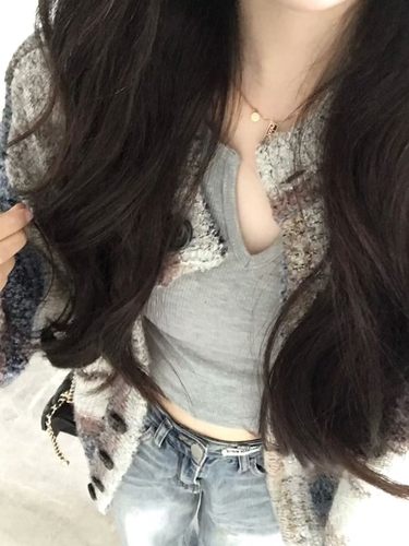 超软糯！复古渐变单排扣毛衣开衫女外套2025秋装新款韩版针织衫潮 - 图2