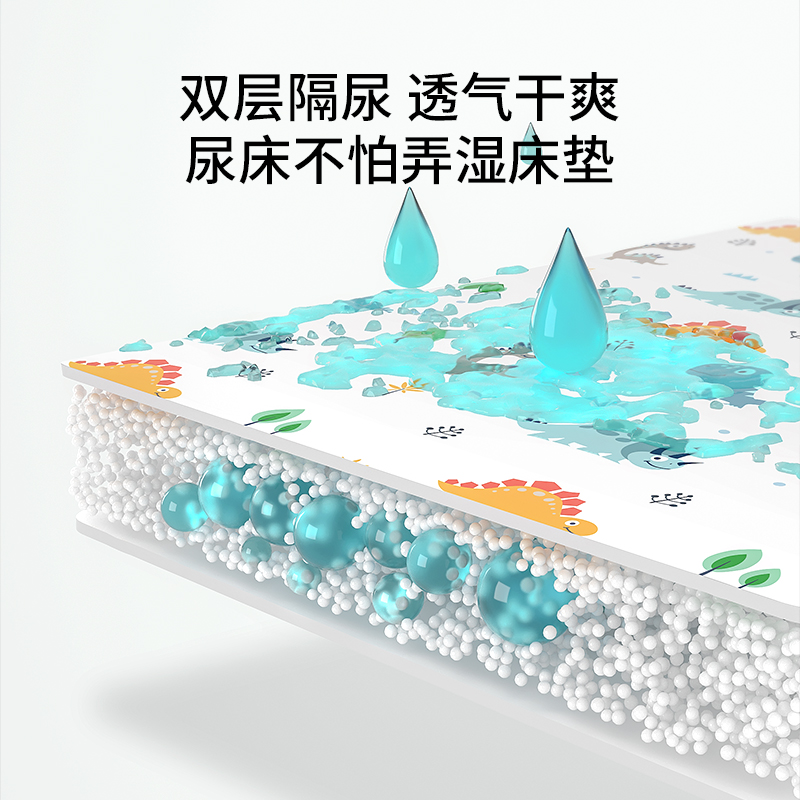 婴儿防水可洗大号床单超大隔尿垫 爱心兔隔尿床垫