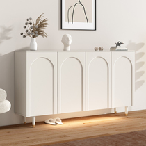 Cream Wind solid wood Shoe cabinet Home doorway Silence Air Door Hall Cabinet Modern Minima Large Capacity Balcony Locker