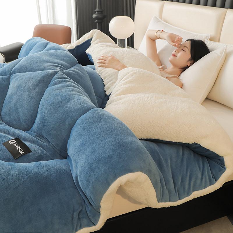羊羔绒被子2025新款冬季棉被秋冬被加厚保暖10斤冬天宿舍单人被芯,淘宝优惠券,粉丝福利购,淘宝优惠卷