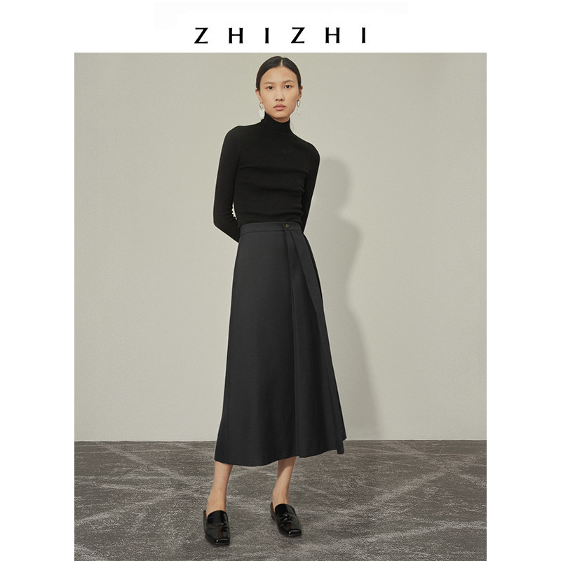 zhizhi致知夜月a字2021秋冬半身裙 致知服饰半身裙
