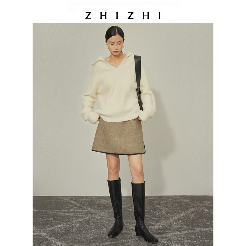 zhizhi致知花冻软糯系2021年风毛衣 致知服饰毛针织衫