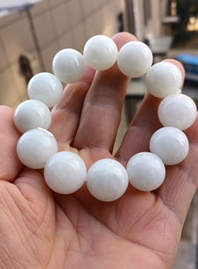 天然和田玉老坑原矿白玉手串温润细腻国风古典气质百搭男女款手串