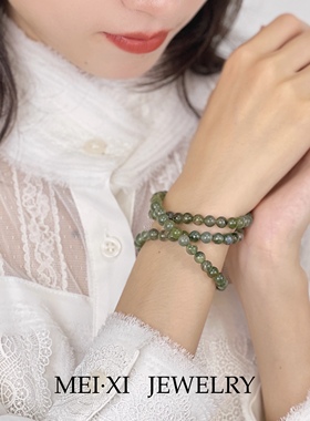 水草玛瑙手链饰品小众礼物复古