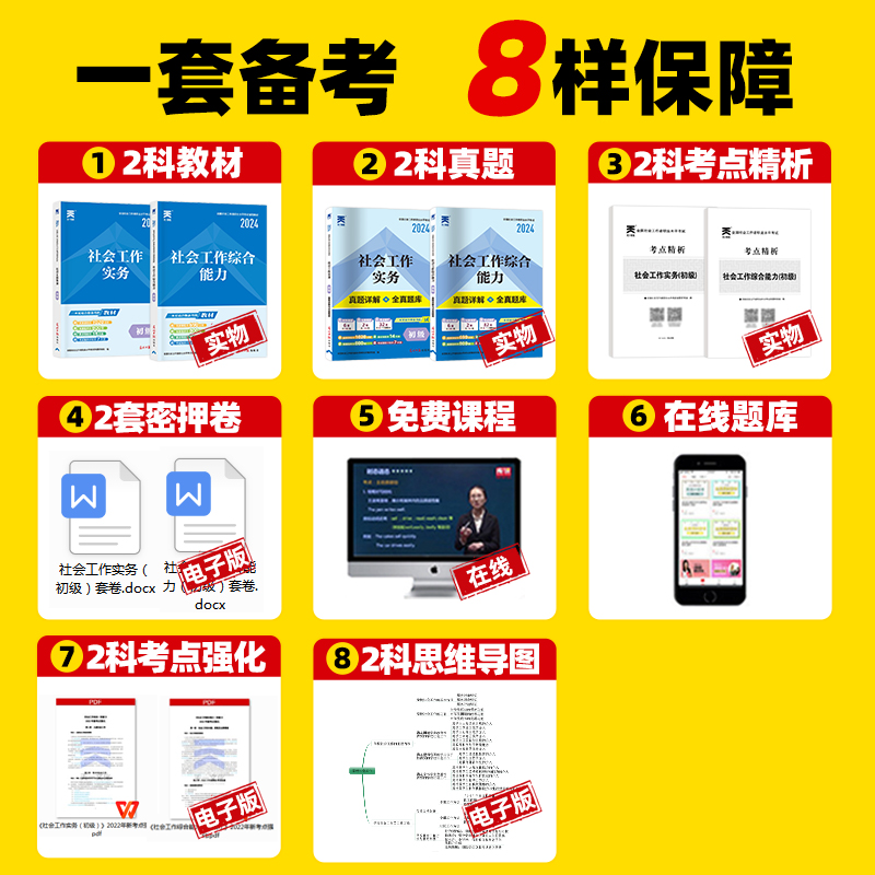 【现货速发】社工初级2024年社会工作者初级考试教材历年真题库试卷网课社会工作实务和社会工作综合能力社工招聘考试资料山东浙江-图0