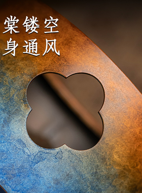 中式黄铜海棠烤香炉温茶醒茶碗