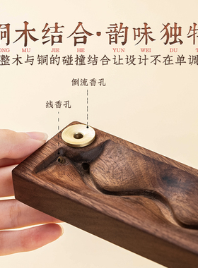 汉颂胡桃木倒流香炉观香