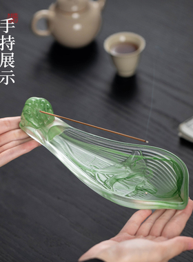 古法琉璃线香炉熏香摆件