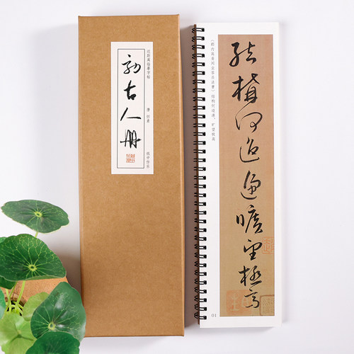 唐 怀素草书《效古人册》“怀素临古人草书册”字帖毛笔书法大草狂草潦草初学者入门基础临摹字帖卡近距离书法字帖卡 - 图1
