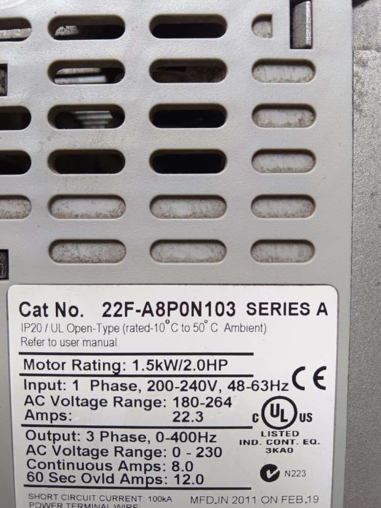 AB罗克韦尔变频器22F-A8PN103/1.5KW/220-议价-图2