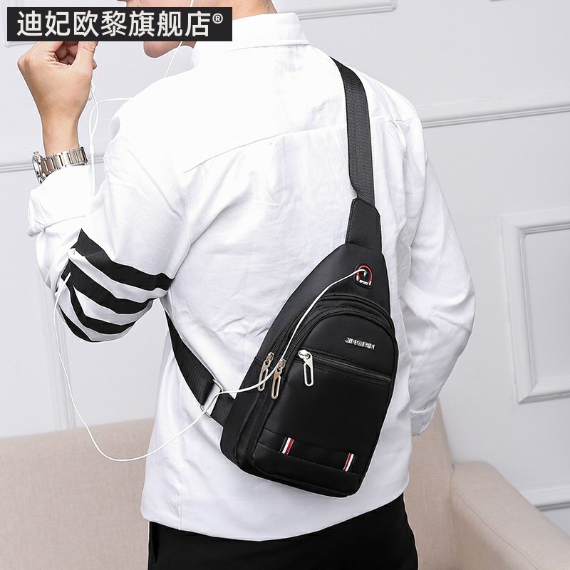 2021新款胸包男士包包单肩斜挎包 迪妃欧黎男士包袋