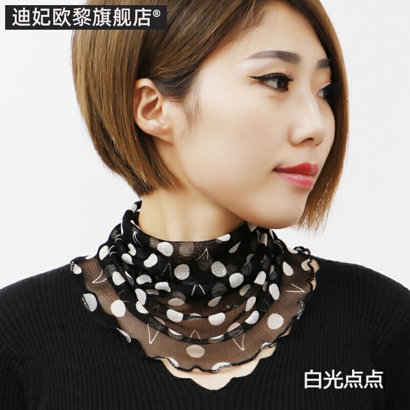 真丝套头防晒春秋百搭假领子小丝巾 迪妃欧黎围巾/丝巾/披肩