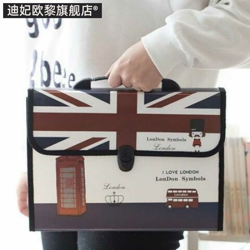 a4风琴文件夹多层卷子文件风琴包 迪妃欧黎女士包袋