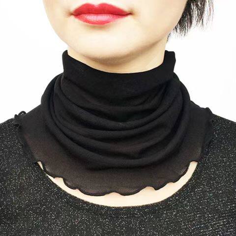 围脖女冬季颈保暖丝巾韩版百变挂耳面纱护颈防晒薄款小围巾脖套 - 图2