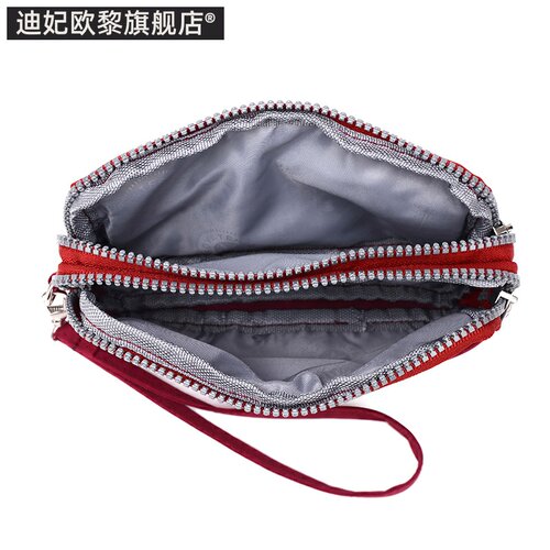 女士韩版简约夏季手拿包手抓小包包布艺手机零钱包大容量帆布手包 - 图2
