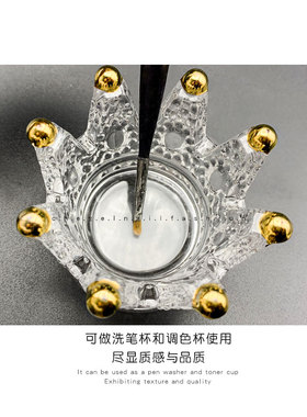 INS风复古浮雕皇冠日式水晶笔架