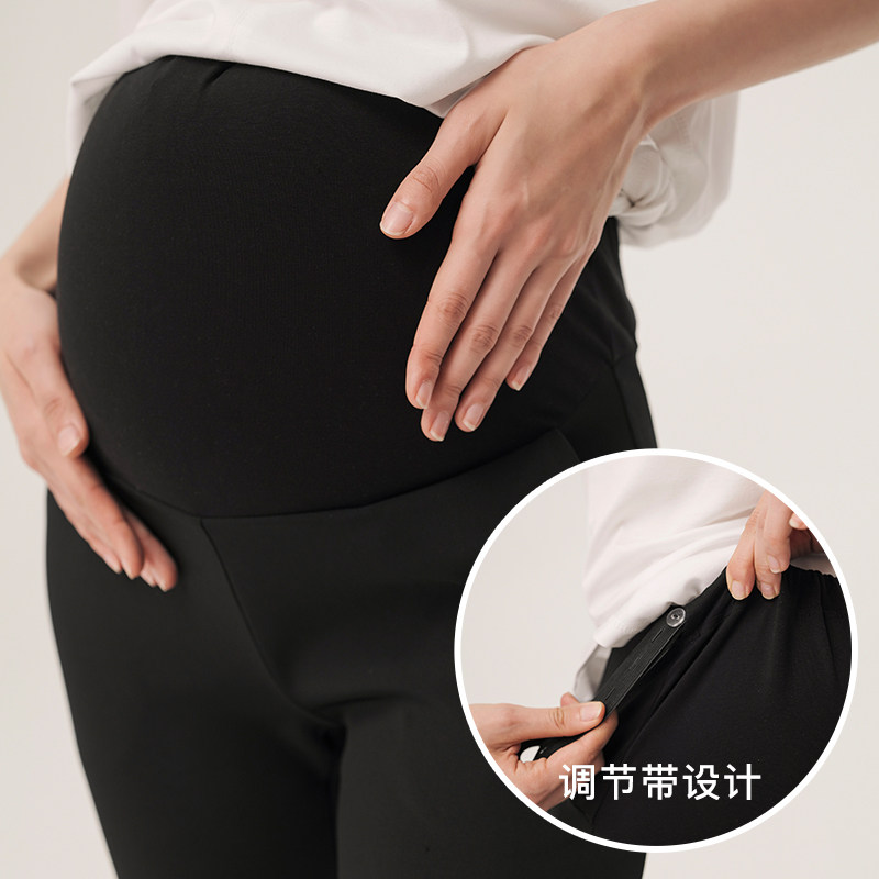 sellynear 2020孕妇装黑色休闲裤子 sellynear孕妇直筒裤