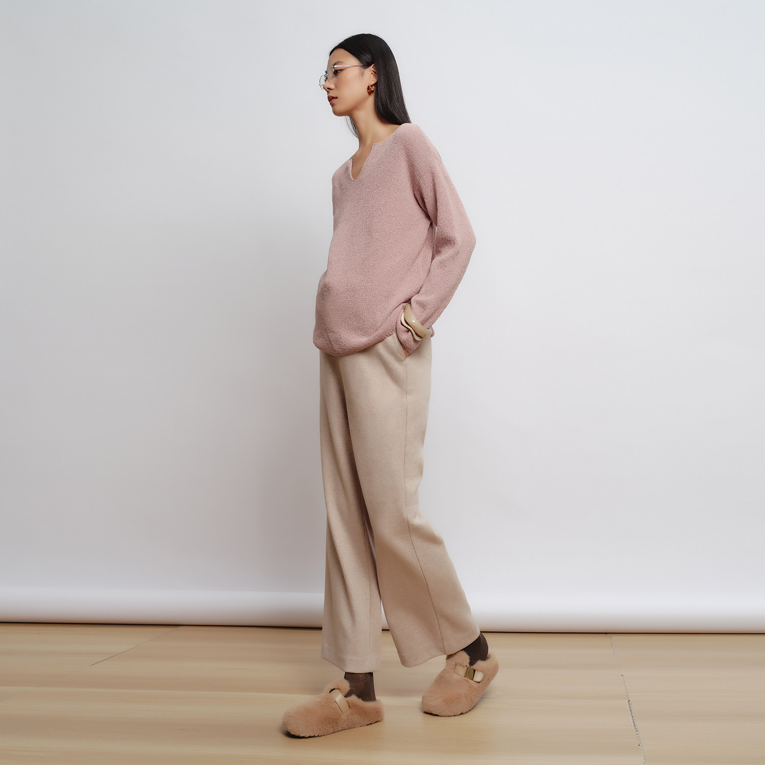 SELLYNEAR孕妇裤秋冬外穿新款时尚宽松舒适针织无托腹直筒九分裤,淘宝优惠券,粉丝福利购,淘宝优惠卷