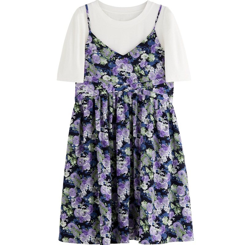 sellynear减龄孕妇妈妈紫色吊带裙 sellynear连衣裙