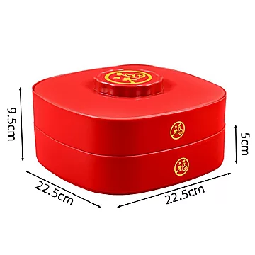 9.9！过年喜庆干果盘双层[10元优惠券]-寻折猪