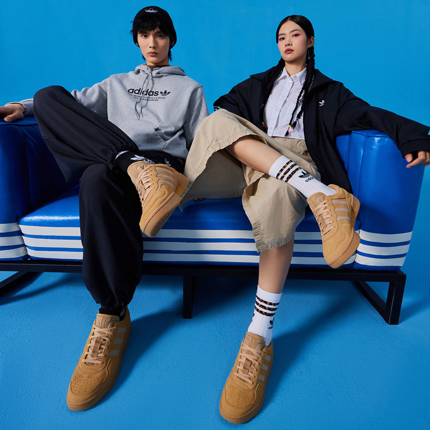 「面包鞋」COURTIC经典板鞋男女adidas阿迪达斯官方outlets三叶草,淘宝优惠券,粉丝福利购,淘宝优惠卷