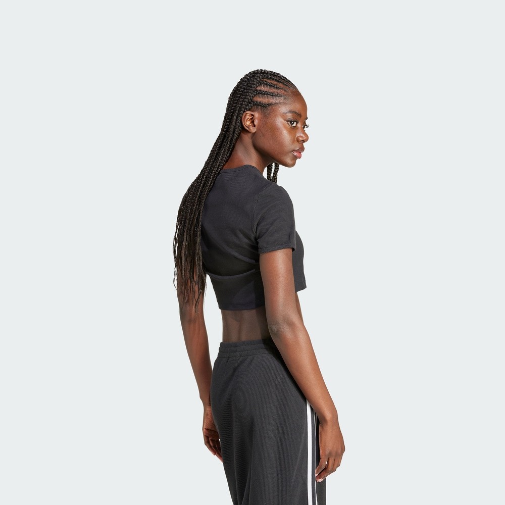 经典圆领露腰紧身短袖T恤女夏季adidas阿迪达斯官方outlets三叶草,淘宝优惠券,粉丝福利购,淘宝优惠卷