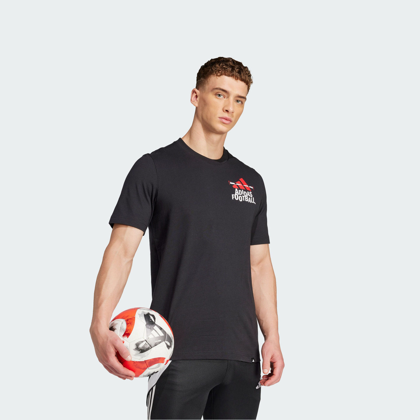 舒适足球运动纯棉上衣圆领短袖T恤男装夏季adidas阿迪达斯