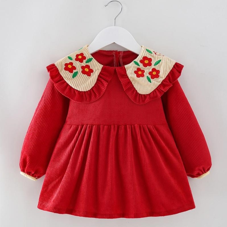 Baby girl smock, little princess outer wear, Western-style apron, autumn and winter children's eating clothes, baby waterproof and anti-dirty rice bib