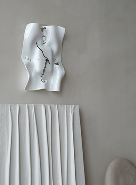 中古褶皱艺术创意装饰挂钟