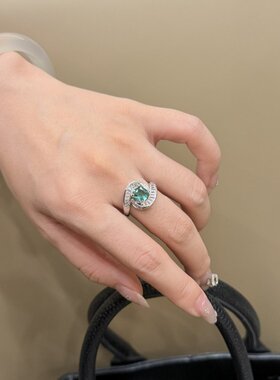 新款高定珠宝帕拉伊巴绿宝石戒指