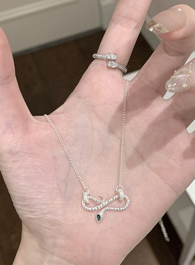 新中式招财转运灵蛇项链女时尚