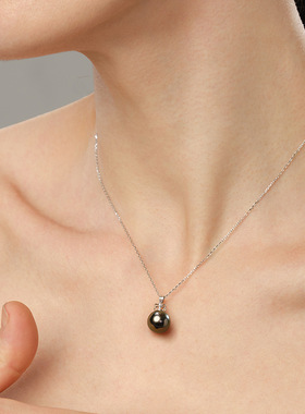 大溪地黑仿珍珠皇冠吊坠女高级感