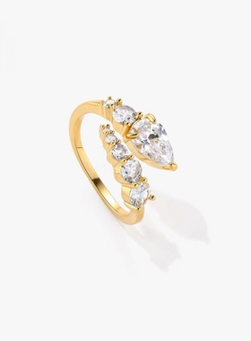 高端女精致戒指超闪满钻轻奢百搭