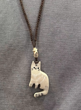 同款猫咪项链童趣心时尚复古简约气质甜美女锁骨链配饰