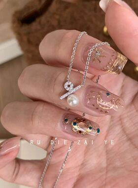 库宁 恋爱百分百~巨温柔锆石珍珠项链小众设计轻奢感锁骨链