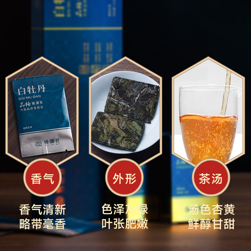 桃渊茗4款茶叶礼盒陈皮白茶陈皮普洱福鼎老白茶福鼎白牡丹共500g