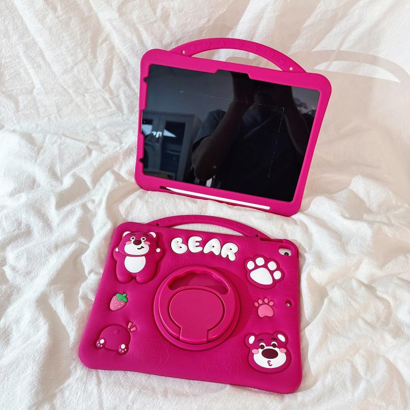 适用苹果iPad2022第10代平板保护套10.2寸789外壳防摔360旋转支架Air4/5可爱卡通pro11硅胶笔槽mini6/7钢化膜 - 图0