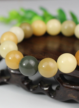 多宝菩提手串彩虹糖果色12MM男女情侣手链学生党盘玩绕指柔菩提根