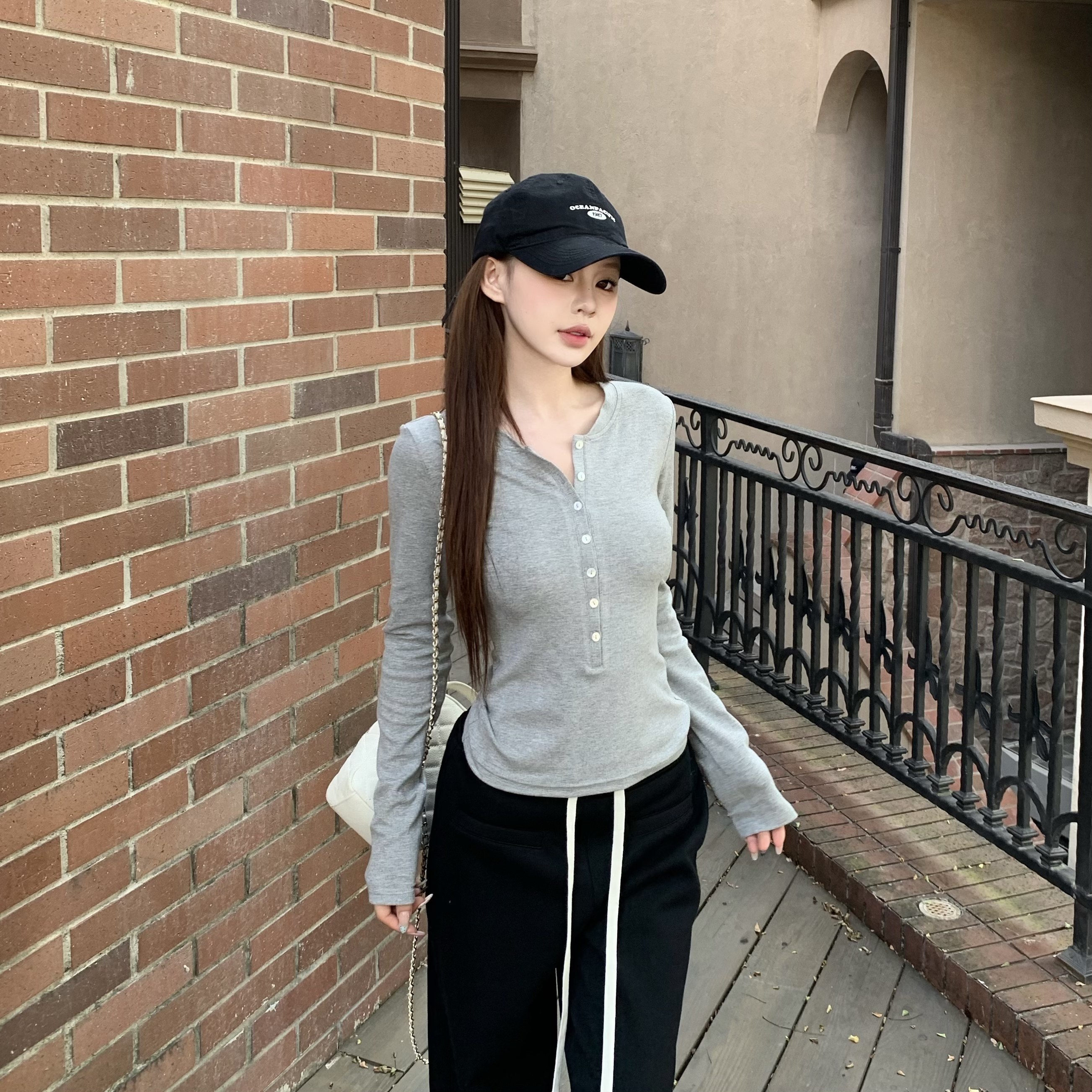 3MER哦哦三妹亨利领加绒打底衫女秋冬季长袖T恤显瘦百搭内搭上衣,淘宝优惠券,粉丝福利购,淘宝优惠卷