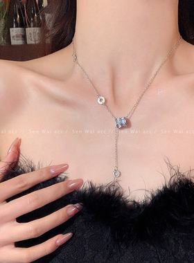 轻奢小蛮腰流苏吊坠锁骨链女款