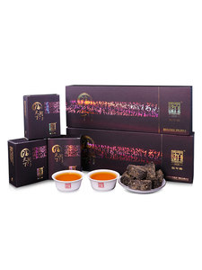 湖南安化黑茶 白沙溪金花茯茶茯砖礼品免撬茶块 五年陈天茯茶640g