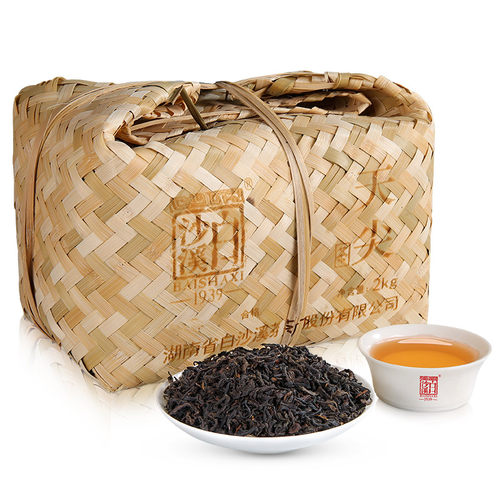 湖南安化黑茶正品白沙溪正宗特产贡茶散茶叶一级 篾篓天尖茶2kg - 图0