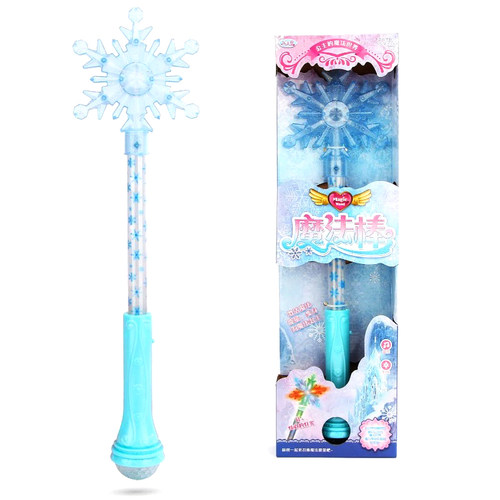 冰雪发光魔法棒雪花棒发光手权杖爱莎公主小魔仙闪光棒圣诞节礼物 - 图3