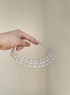 Vintage|Snow-coloured pearls项链套装小众轻奢高级感气质锁骨链