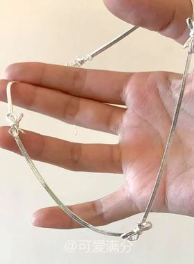 月光女神ins珍珠流苏项链气质高颜值蝴蝶结choker锁骨项链多层