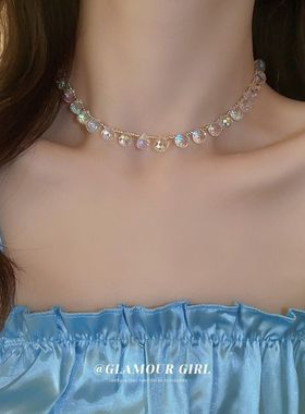 新款新娘结婚纱眉心坠项链两用饰品汉服搭配皇冠礼服盘发拍照配饰