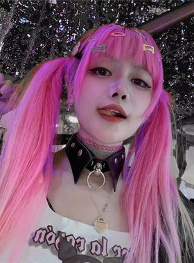 朋克原宿PU铃铛项圈皮质项链颈链choker锁骨百搭脖圈颈带