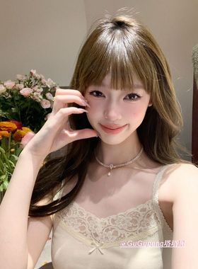 在逃公主水晶项链法式复古轻奢高级感珍珠吊坠颈链小众设计锁骨链