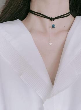 浩瀚星球choker短款锁骨链女颈带个性小众项圈少女脖子饰品颈链女