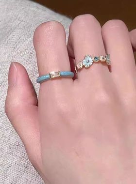 超显白!春天氛围感系列戒指女款轻奢ins小众设计高级食指戒指环